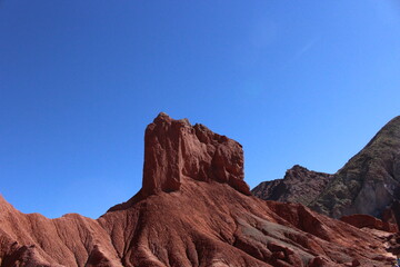 Landscape/View of Valle de la luna (Moon Valley) in Atacama Desert, Chile