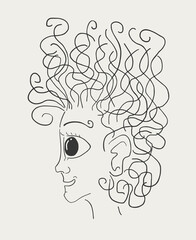 Design of original face draw