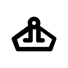 Crown line icon illustration on white background. Royal family, aristocracy sign.