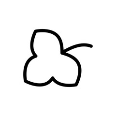 Forest tree leaf icon illustration in line design style.