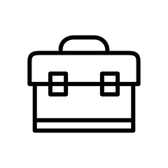 Briefcase line icon illustration isolated on white background. Business bag sign.
