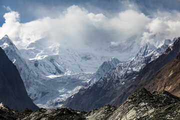 Hopper glacier view Nagar valley Northern Pakistan 