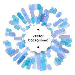 Abstract circle lined banner in watercolor style. Spring, summer or holiday minimalistic splash design