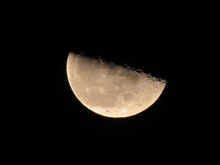 Photo of the moon and its craters, taken from Jericoacoara/Brazil