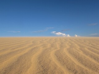 View of the sand in the Sunset Dune in Jericoacoara, Brazil