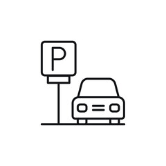 car parking icon vector sign