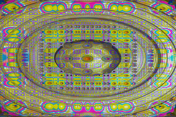 3D render. The embossed background texture, 3d illustration, volumetric drawing. Textures for the design. Three-dimensional texture. 3D Fractal shape.