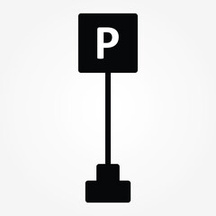 Parking sign Icon Vector illustration