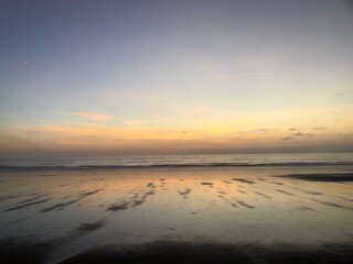 sunset on the beach