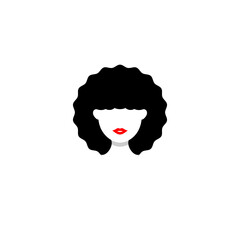 women circle hair beauty logo vector eps