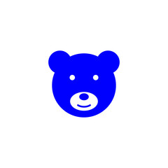bear cute blue logo vector eps