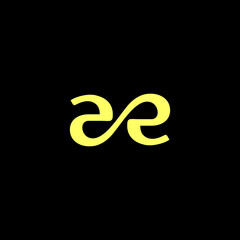 ae letter infinity logo design vector eps