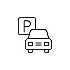 car parking icon vector sign