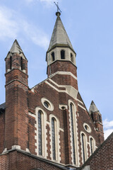 Fototapeta na wymiar The Parish of St. Mary the Virgin established in 1885 -1987. Lansdowne Road, Tottenham, London, England.
