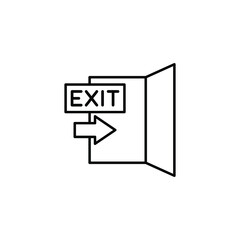 exit icon vector sign