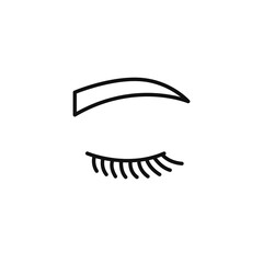 eyebrow contour line icon, vector simple illustration