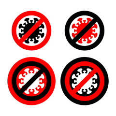 stop coronavirus covid-19 sign icon symbol