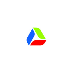 triangle abstract colorful line symbol
