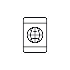 passport icon vector