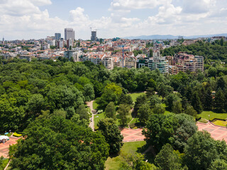 Fototapeta na wymiar Aerial view of city of Sofia, Bulgaria