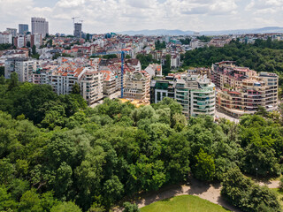 Fototapeta na wymiar Aerial view of city of Sofia, Bulgaria