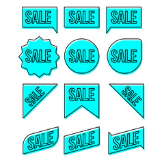  sale badge sticker set 