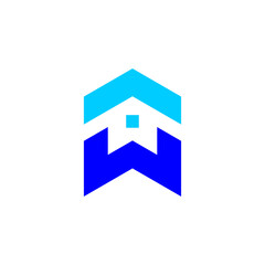 arrow and home building logo tempalte