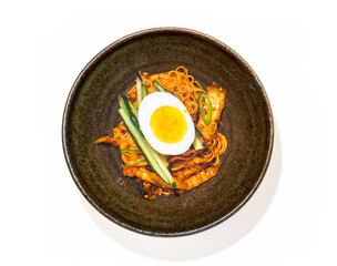 Bibim-guksu isolated on white background