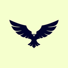 hawk, eagle wings logo template vector eps