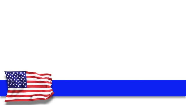 Title bar lower thirds with american flag