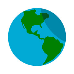 Earth World Globe Icon. Vector Image.