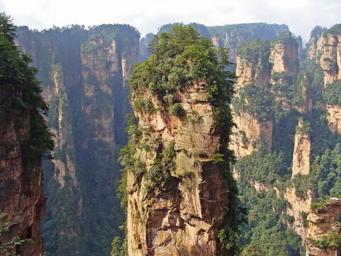 Avatar Hallelujah Mountain. Famous Zhangjiajie National Forest Park in Hunan Province. China.