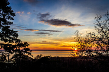 Obraz na płótnie Canvas Sunset from Lake Balaton