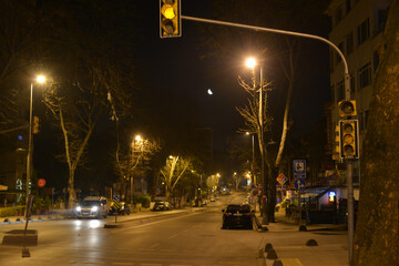 Fototapeta premium night city street