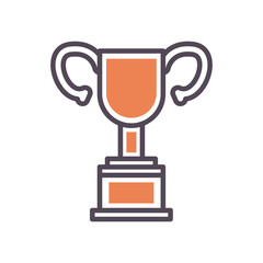 Isolated trophy line and fill style icon vector design