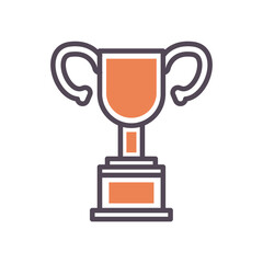 Isolated trophy line and fill style icon vector design