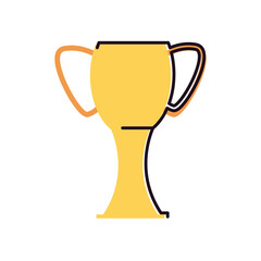 Isolated trophy line and fill style icon vector design