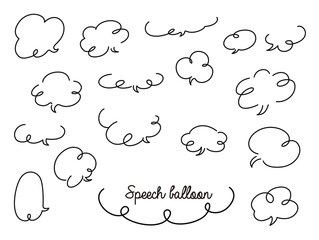 可愛いふきだしのイラスト