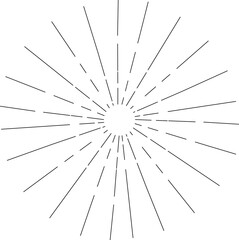 sunburst doodle, vintage radial burst, abstract line sunshine vector collection