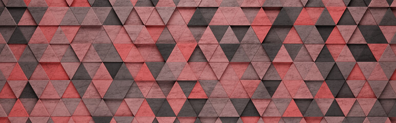 Red Triangles 3D Pattern Background