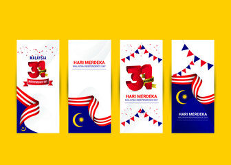 Malaysia independence day vector template. Design for banner; greeting cards or print.