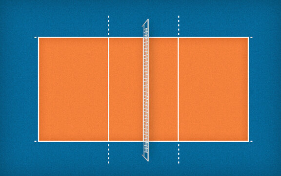 volleyball court top view illustration