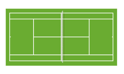 vector tennis court top view illustration