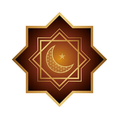 golden moon ramadan kareem icon