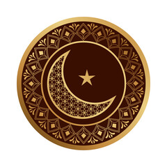 golden moon ramadan kareem icon