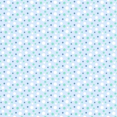ブルー背景のランダムなドットパターン　シームレス
