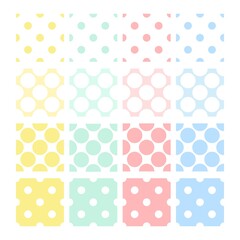 ベーシックでポップなドットのパターンセット