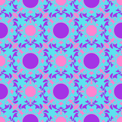 Colorful bright pattern in oriental style