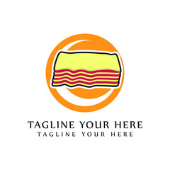 food vector illustration of lasagna for logo icon, banner or poster object.