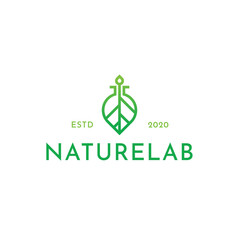 Nature Lab Logo With Modern Style Vector